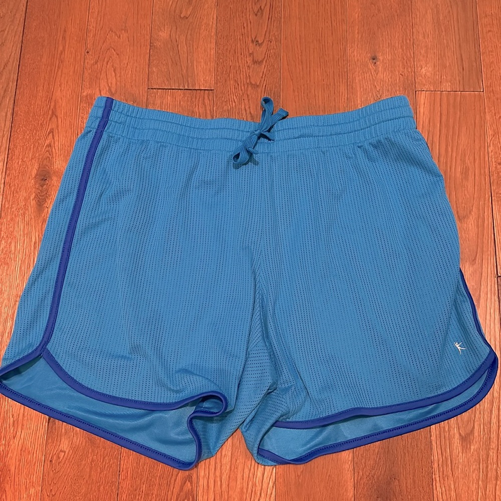 Danskin Now turquoise mesh running shorts fitness Athletic 1X 16W active wear